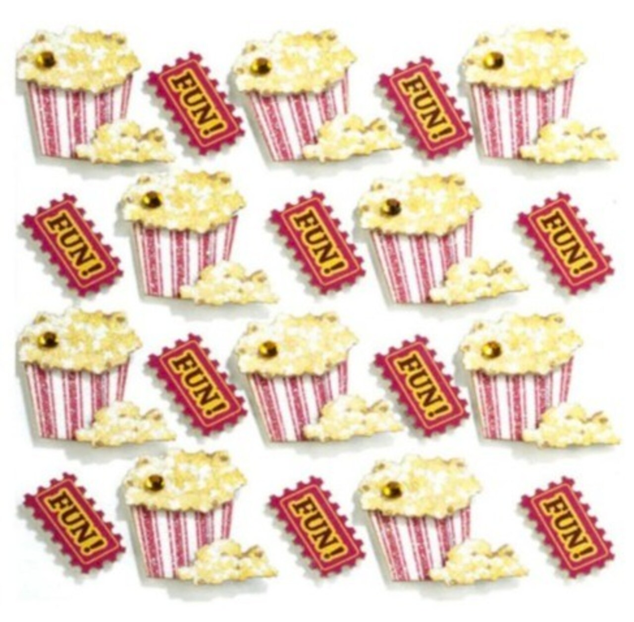 Jolee's Boutique Popcorn Repeats Dimensional Glittered Stickers